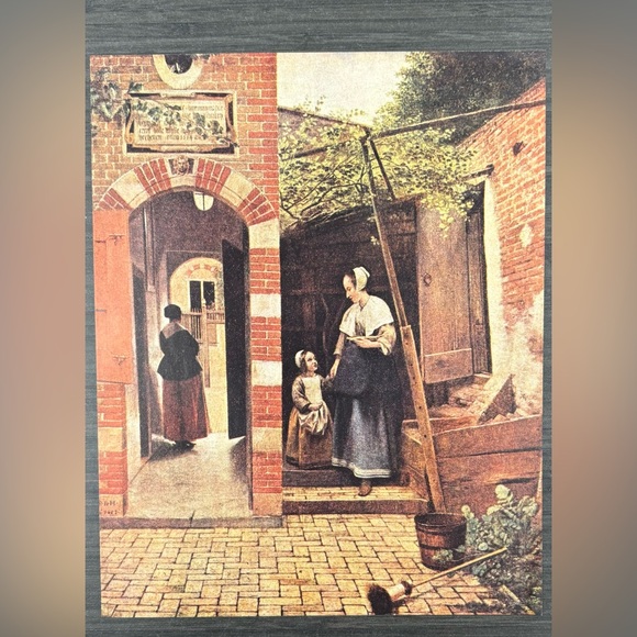 Pieter de Hooch Courtyard of a Dutch House Original Vintage Fine Art Print 30’s - Picture 2 of 7